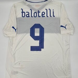 Italy 2012/2013 Away Balotelli #9 Authentic PUMA Jersey XL Men White